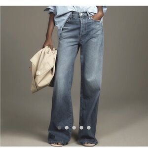 MOTHER Ditcher Roller Sneak Wide legged jeans in Drawing a Blank